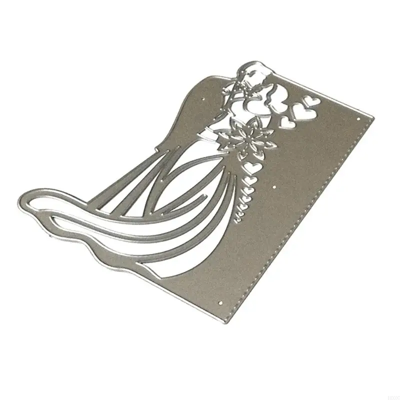 

H0XC Valentine's Day Bride Groom Metal Cutting Dies Stencil DIY Scrapbook Album Card