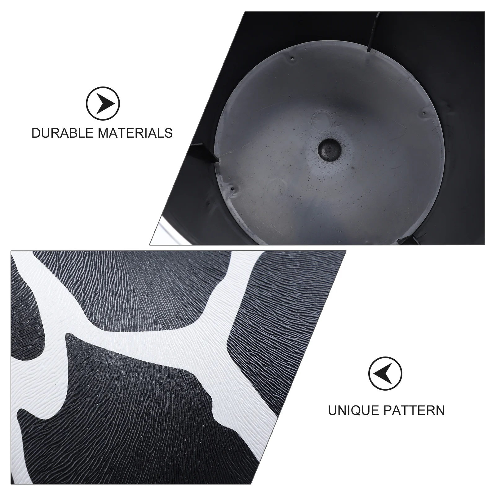 

Retro Round Garbage Can Spacious Waste Storage Bin for Home Office Bedroom Decor Waste Container