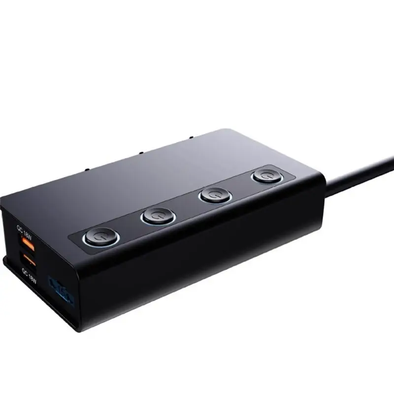 ABGI 180W Car , 3-Port PD+QC3.0 Fast Charging Vehicle Multi-Port Wireless Through Current 12-24V