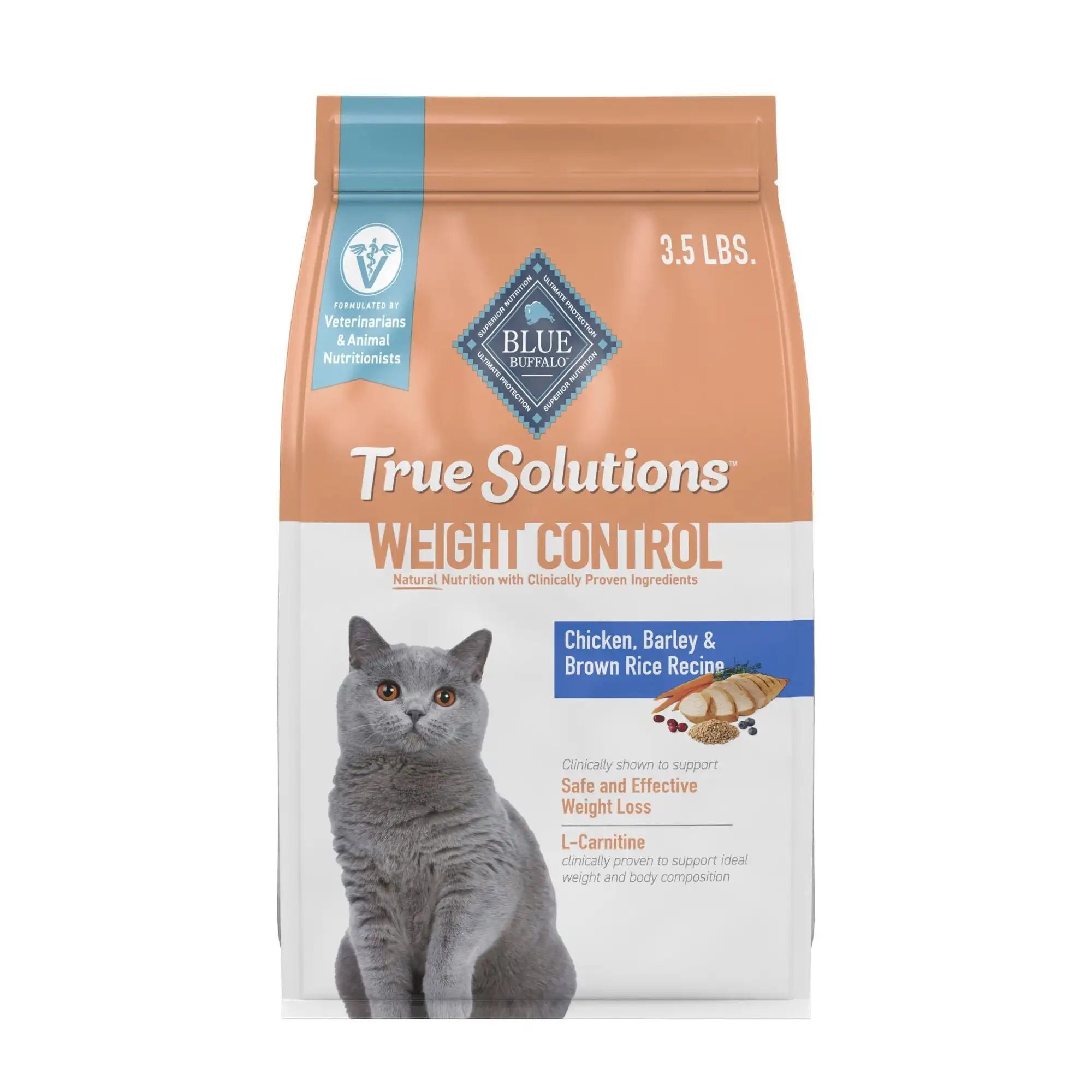 

True Solutions Weight Control Natural Dry Cat Food, Chicken, 3.5-lb Bag