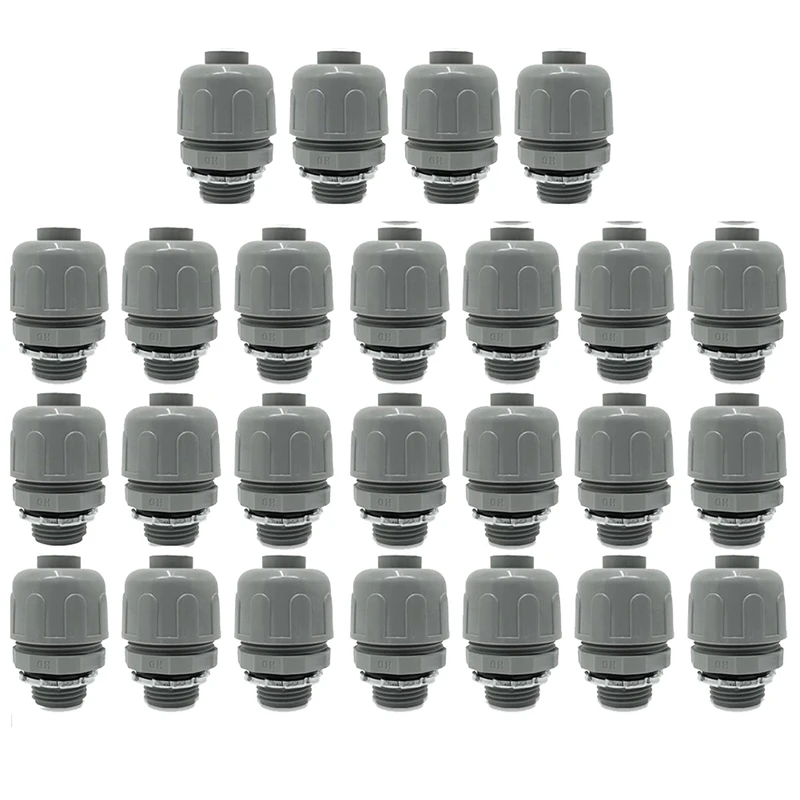 

Liquid Tight Connectors - PVC Electrical Conduit Connectors - Flexible Non-Metallic Straight Conduit 1/2 Inch 25 Pieces