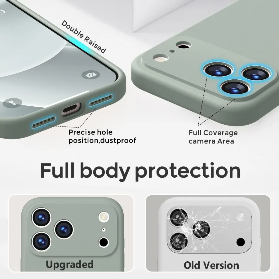 حافظة مغناطيسية لهاتف آيفون 17 برو ماكس 6.9 بوصة مع Magsafe Compatibility Premium سيليكون ساتان ناعم الملمس Slim Shockpro