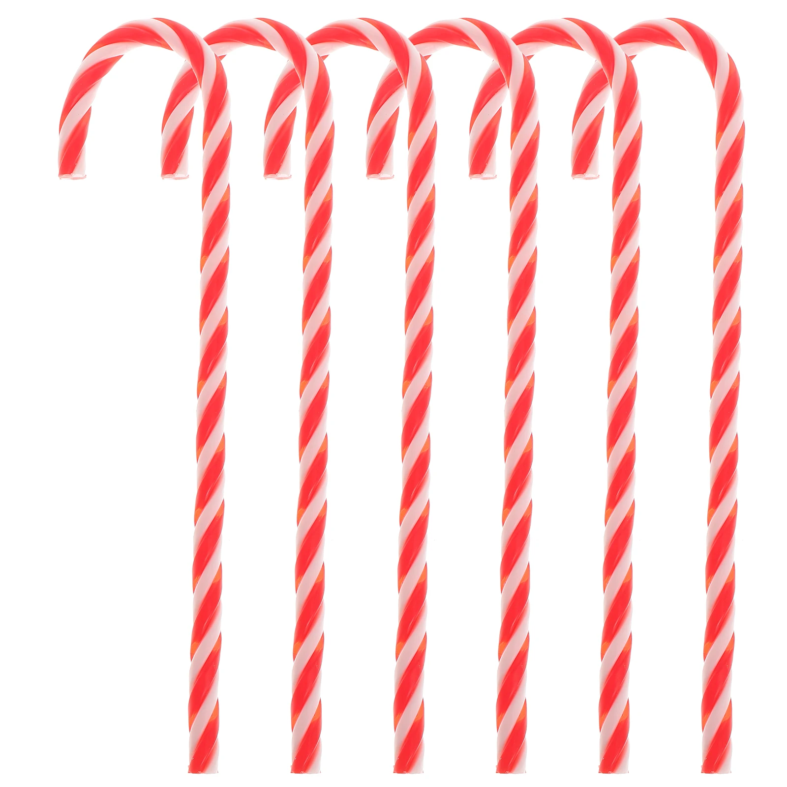 

NOLITOY 6pcs Christmas Party Decorations Red Ornaments Candy Cane Stocking Stuffers Lollipop Hanging Pendant for Kids
