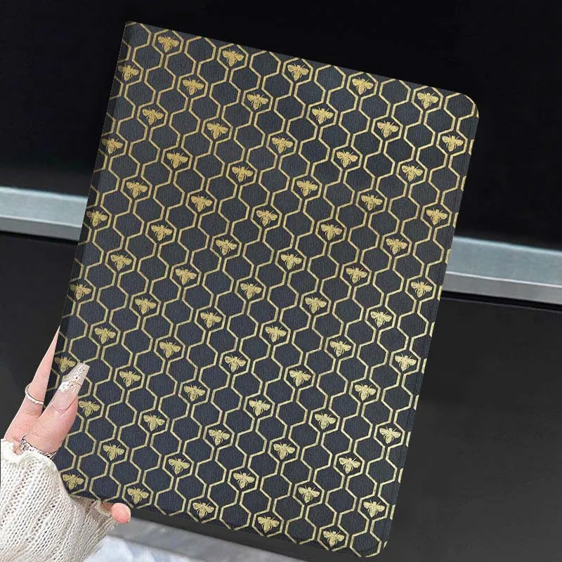 Honeycomb Bee Pattern Popular For Huawei MediaPad MatePad Honor Pro V6 9 V8 X9 X 10 13.3 11 Inch Pen Tray Tablet Case