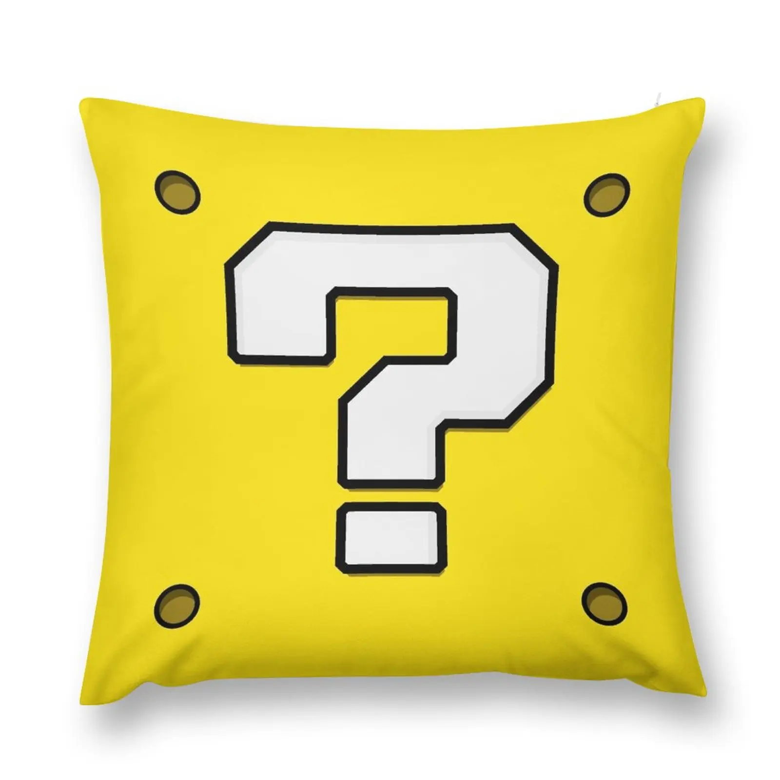 Question Block Throw Pillow Couch Pillows Pillow Covers Decorative Luxury Sofa Cushions Custom Cushion