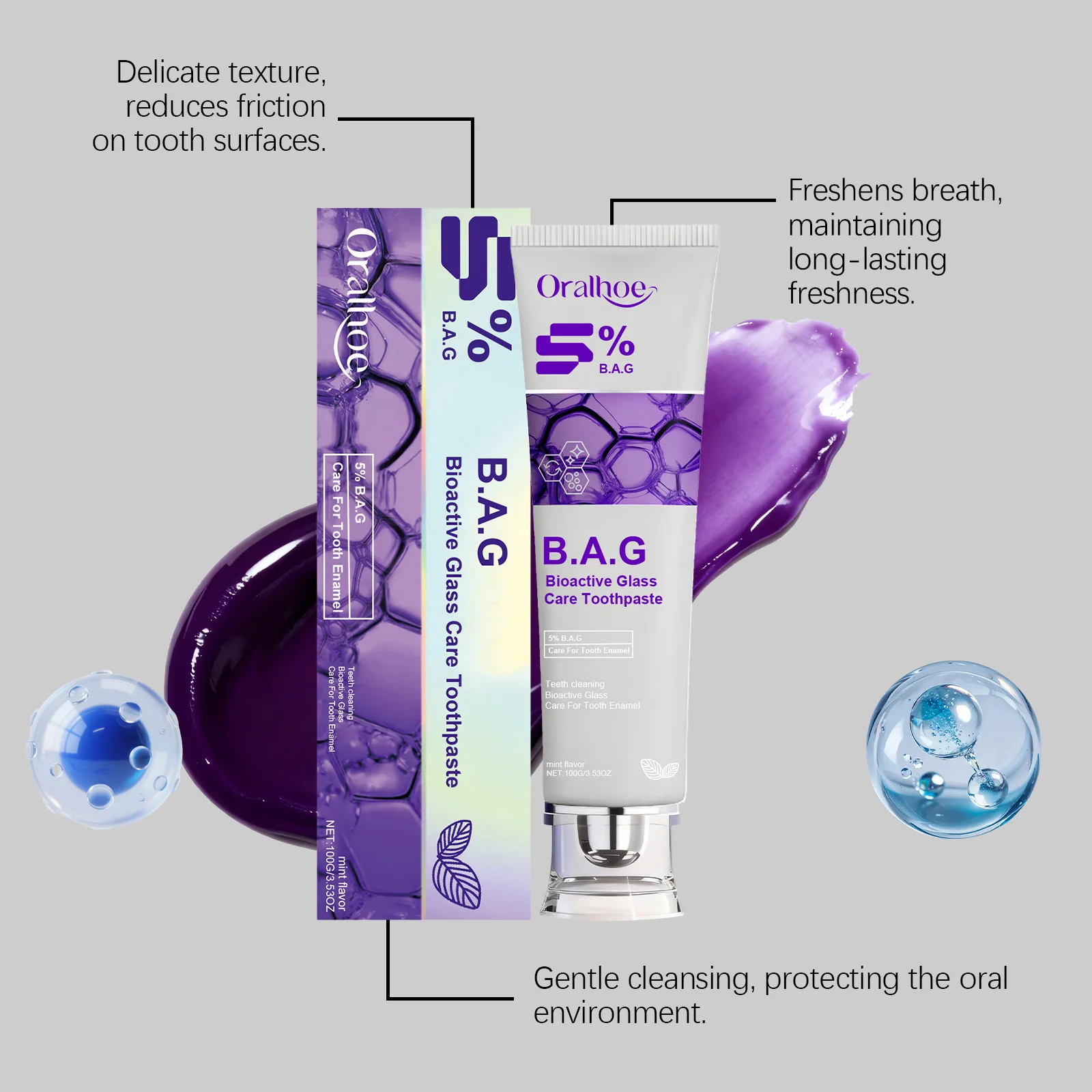 معجون أسنان للتنظيف العميق لتفتيح الأسنان وتقوية وإزالة بقع البلاك ومضاد للحساسية معجون أسنان لتبييض الأسنان #3