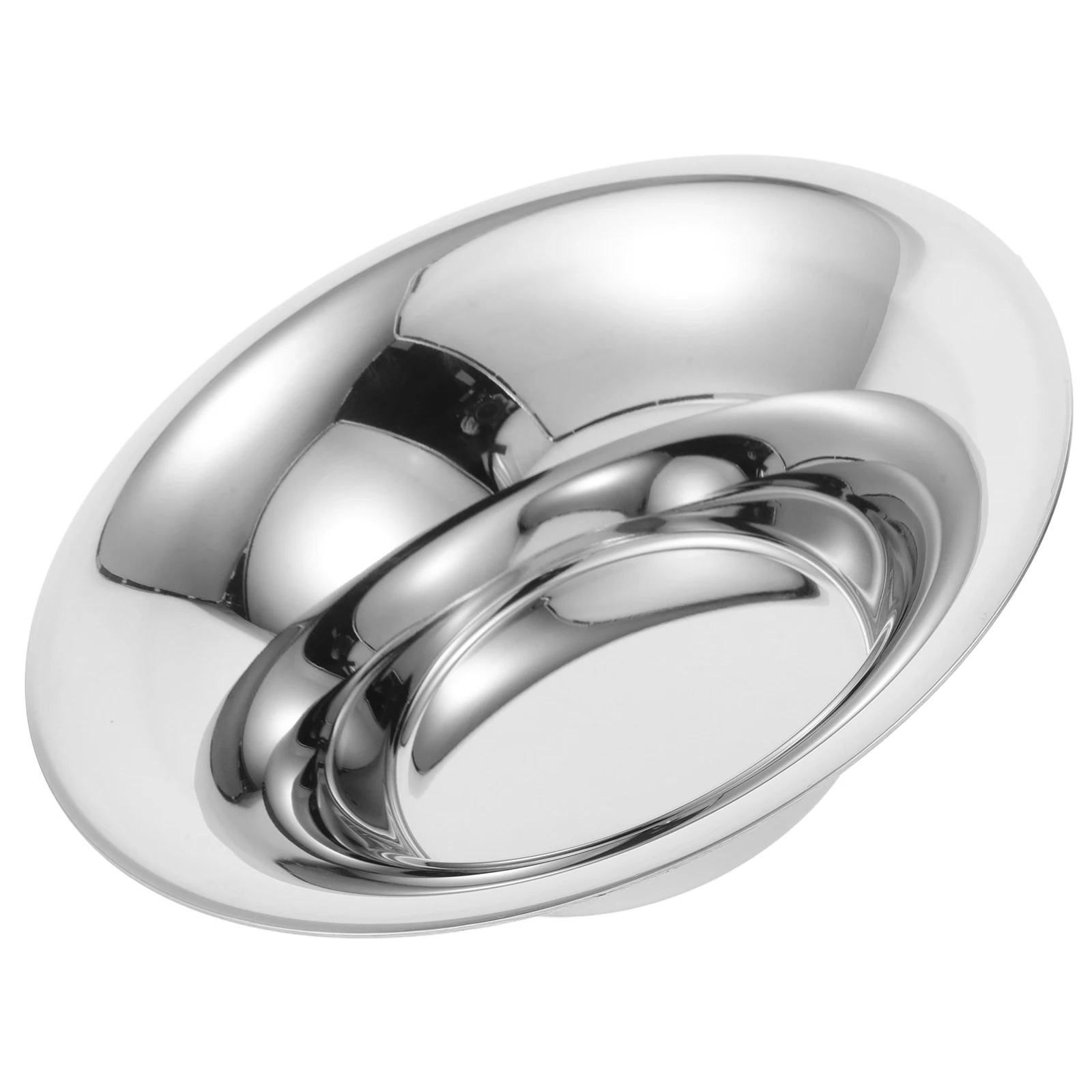 

s Stainless Steel Bowl Thickened Flat Bottom Kitchen Fruit Salad Soup Noodle Mixing Dipping Containers Unbreakable Metal Baking