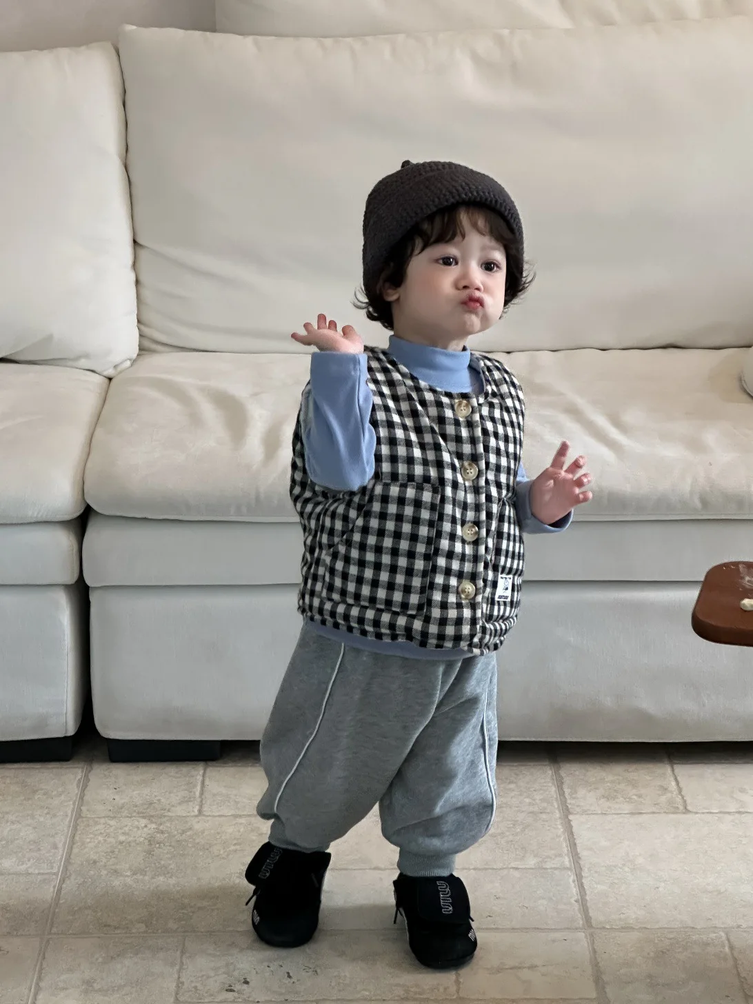 طفل الفتيات معطف منقوش غير رسمي الفتيان زائد المخملية سترة سميكة سترة ملابس الرضع 2025 شتاء جديد الأطفال أكمام سترة دافئة #3