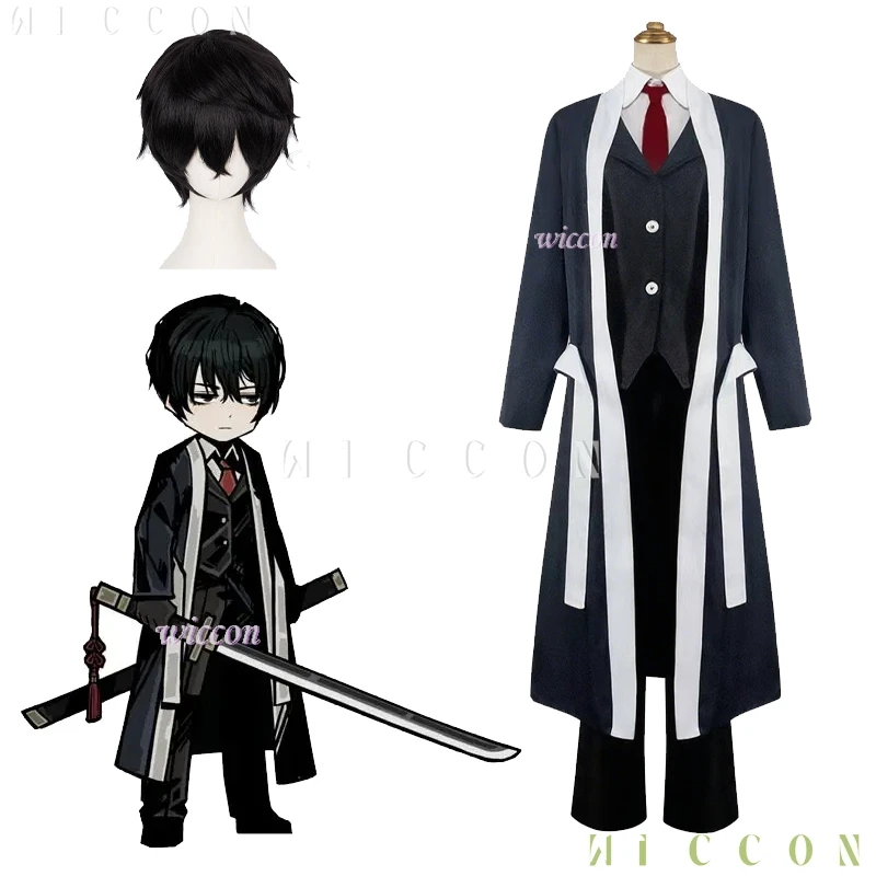 

Limbus Company Blade Lineage Salsu Yi Sang Cosplay Costume Wig Suit Halloween Clothes Party Uniform Game Event Roleplay Adult