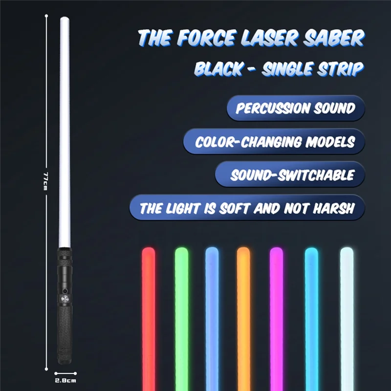 

APPLIA-Laser Light Saber Rechargeable Flash 2 In 1 Shock Technology Sound Effect 15 Color Cosplay Toys Birthday Gift