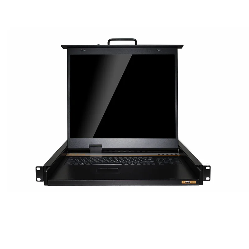 Conmutador KVM VGA de montaje en rack 1U, puerto único, consola LCD USB de 19 pulgadas, interruptor KVM VGA de montaje en rack de 1U, puerto único, LCD USB de 19 pulgadas