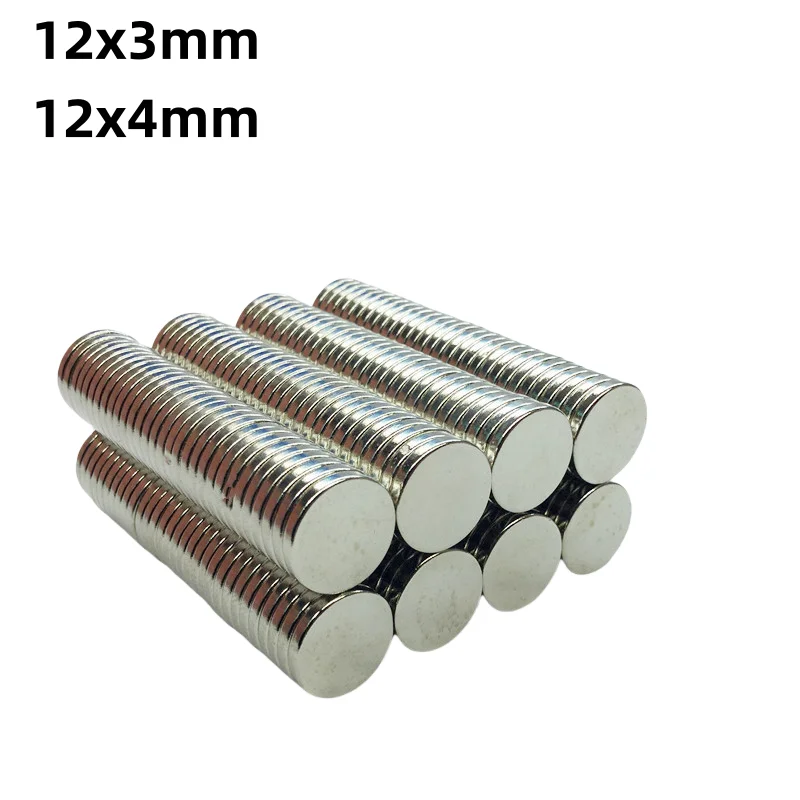 12x3 12x4mm Round Magnets Strong Powerful Magnets Dia 12x3 12x4mm For Home Refrigerators, Offices DIY 12*3 12*4