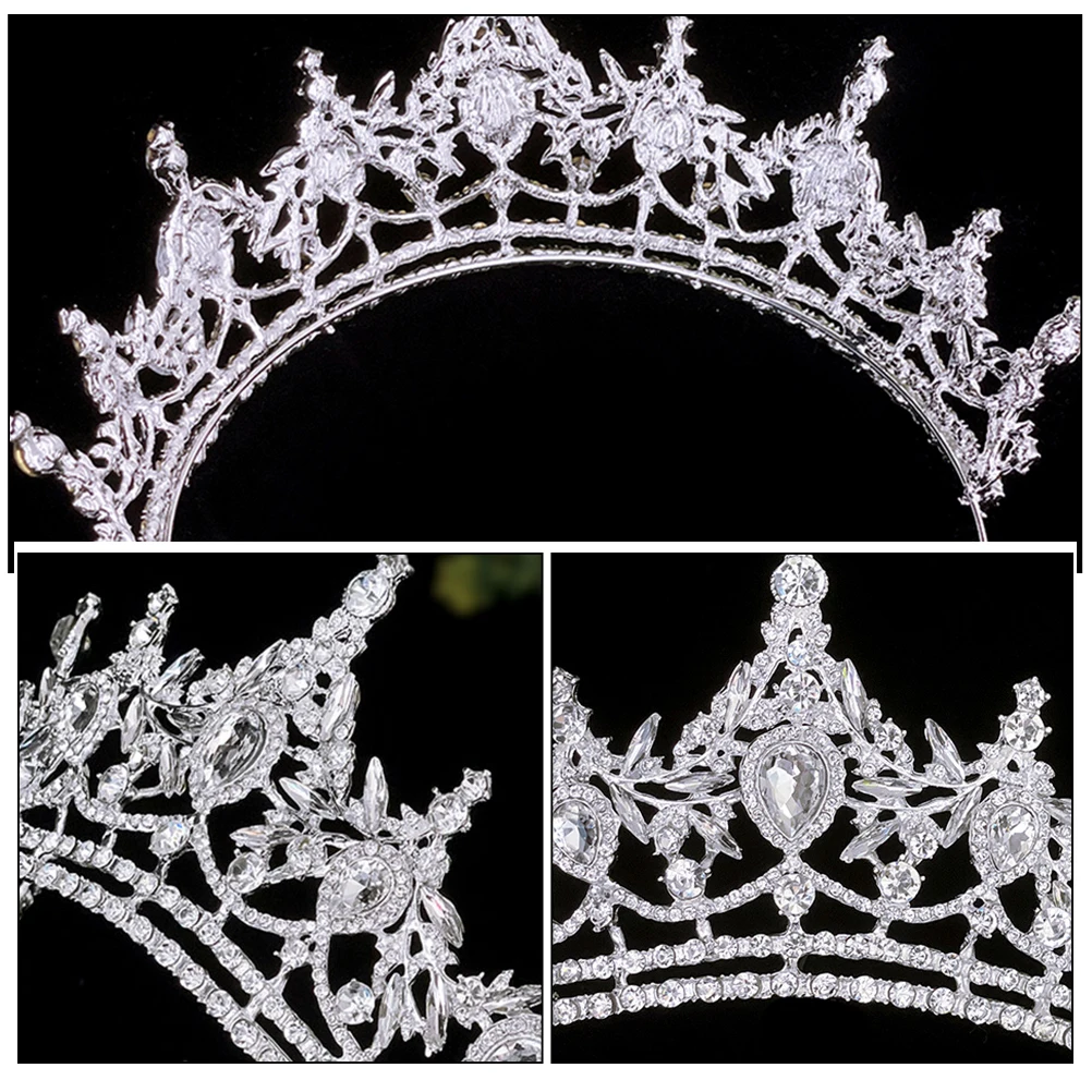 

Rhinestone Crown Hair Accessory Women Wedding Headpieces Bride Band Headgear for Zinc Alloy