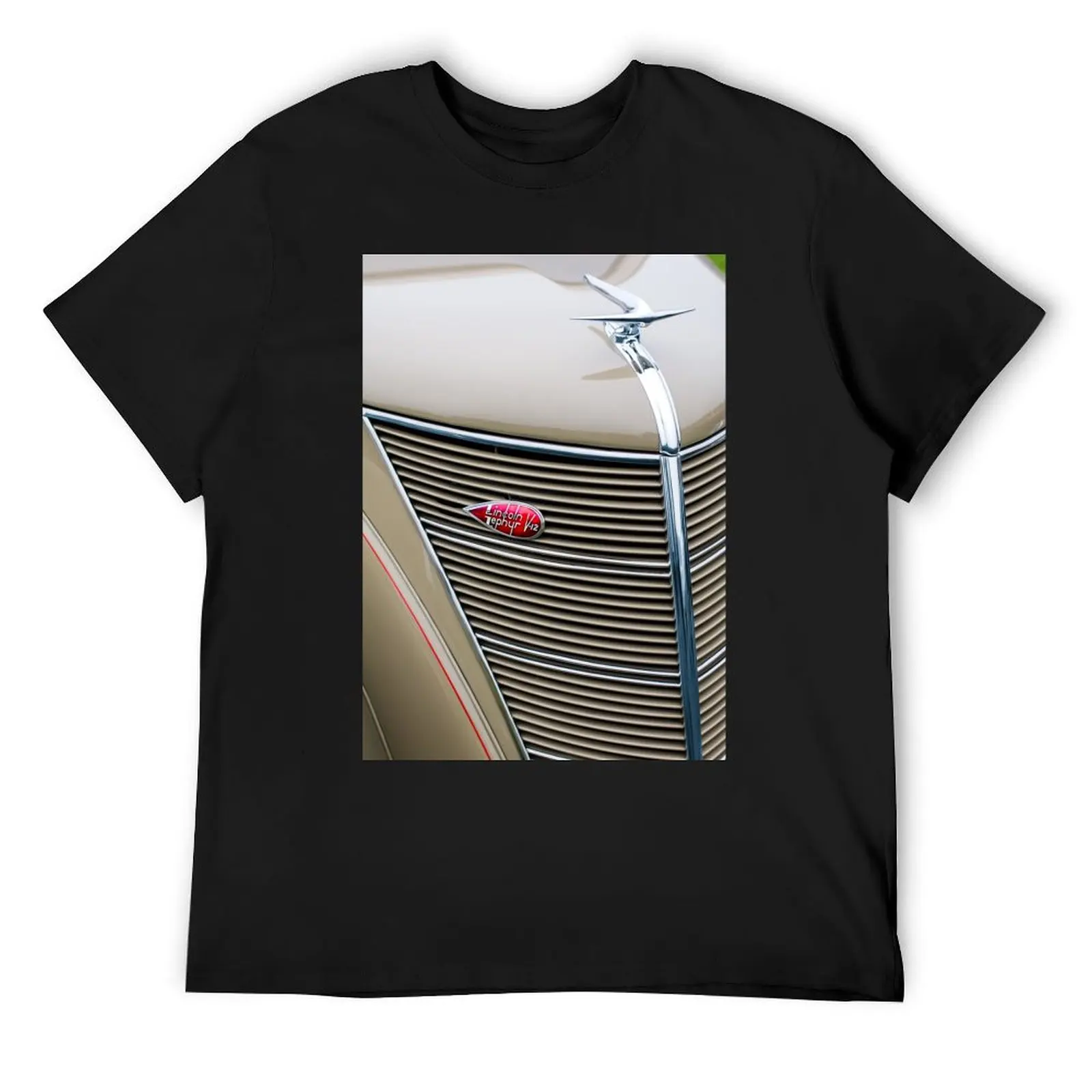 

1937 Lincoln-Zephyr Coupe Sedan Grille Emblem -0100c T-Shirt Funny t-shirts shirts graphic tee shirts for men