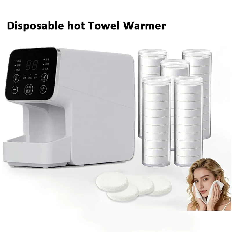 Touch Screen Disposable Compressed Towel Heater Warmer Machine Constant Temp 5s Fast Heating for Salon Hotel Restaurants