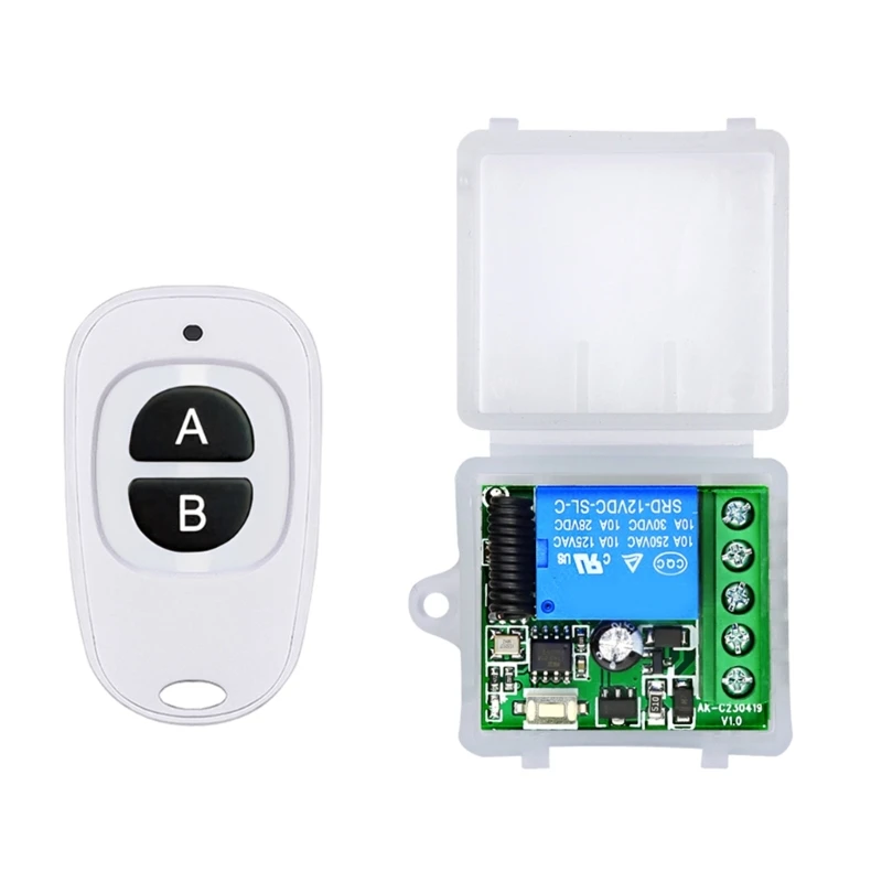 Interruttori remoti wireless Interruttori DC12V per allarmi antifurto, porta a rulli Linds, telecomando a 1 canale 433 Mhz