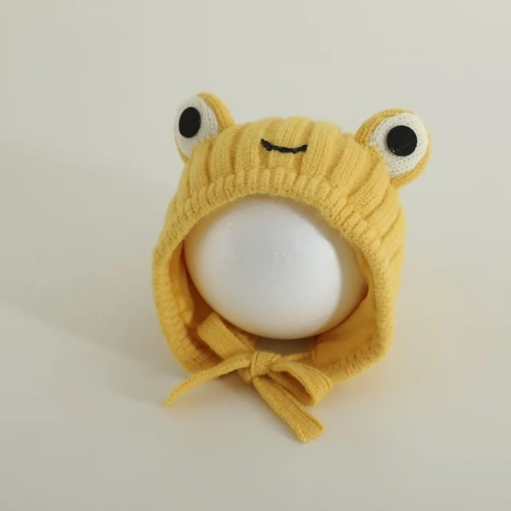 Novo bonito sapo pulôver boné à prova de vento à prova de frio gorro quente balaclava outono e inverno