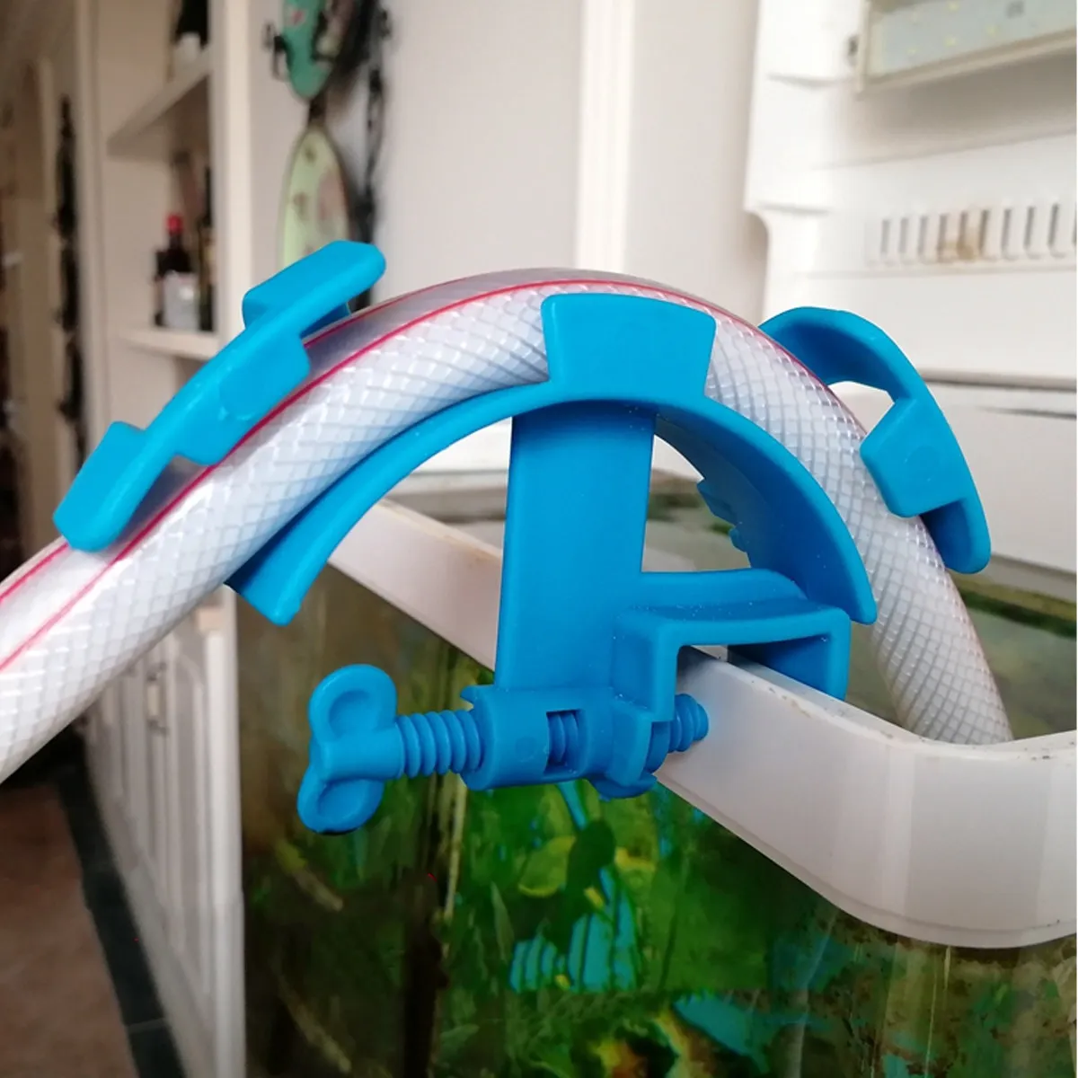 Water Tube Clamp for Aquariums Holds 16Mm-21Mm Pipes on 12Mm Thick Glass Fish Tank Hose Holder Water Clip Filter Cleaning Tool
