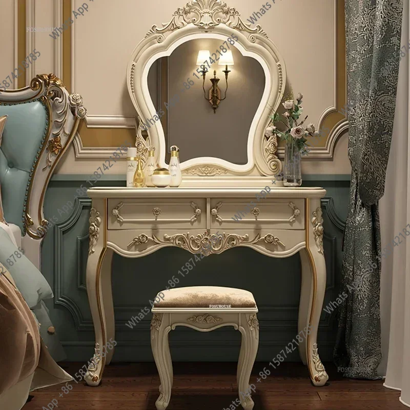 

Bedroom Furniture Makeup Table American High-end Dressers for Home Dressing Table Light Luxury Vanity Storage Cabinet Integrated