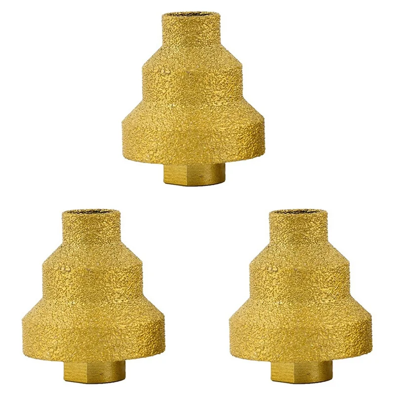 ABUL-3Pc 20-35-50mm diamante chanfro broca ângulo moedor viu m10 rosca para ampliar telha de mármore alvenaria porcelana de concreto