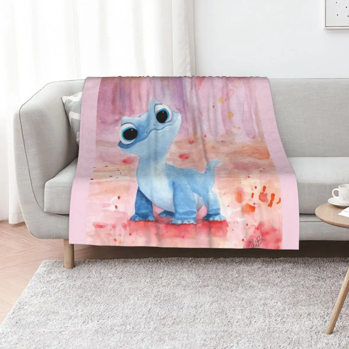 

Bruni, the fire salamander Throw Blanket Plaid on the sofa Decorative Beds Bed linens Decorative Throw Blankets