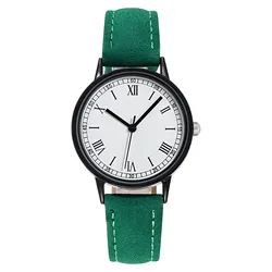 Women'S Quartz Watches Simple Fashion Classic All-Match Frosted Leather Strap Wristwatches Daily Clothing Matching Watch