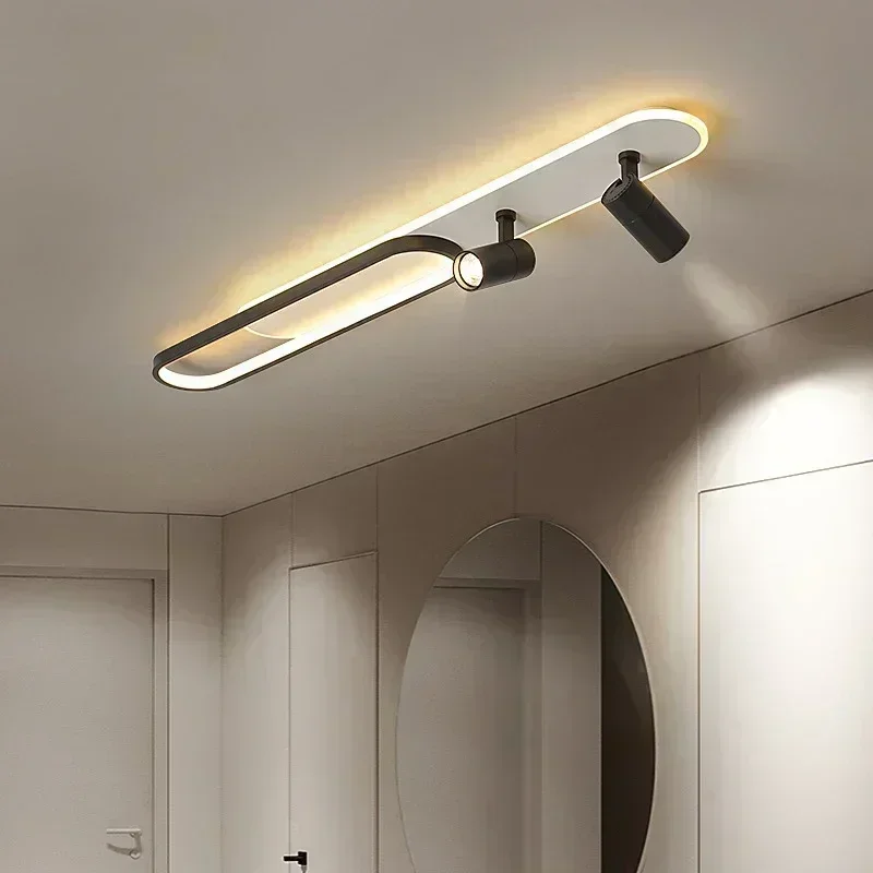 Imagem -03 - Moderna Lâmpada de Teto Led com Holofote Lustres do Corredor para Sala Estar Vestiário Luz Teto Decoração Casa Luminária