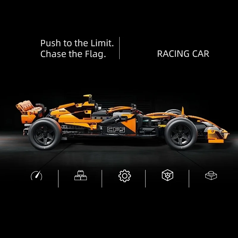 Bloques de construcción educativos para niños, 1000 Uds., coche de carreras de juguete, modelo 3D, estilo MOC creativo, película clásica multicolor, regalo