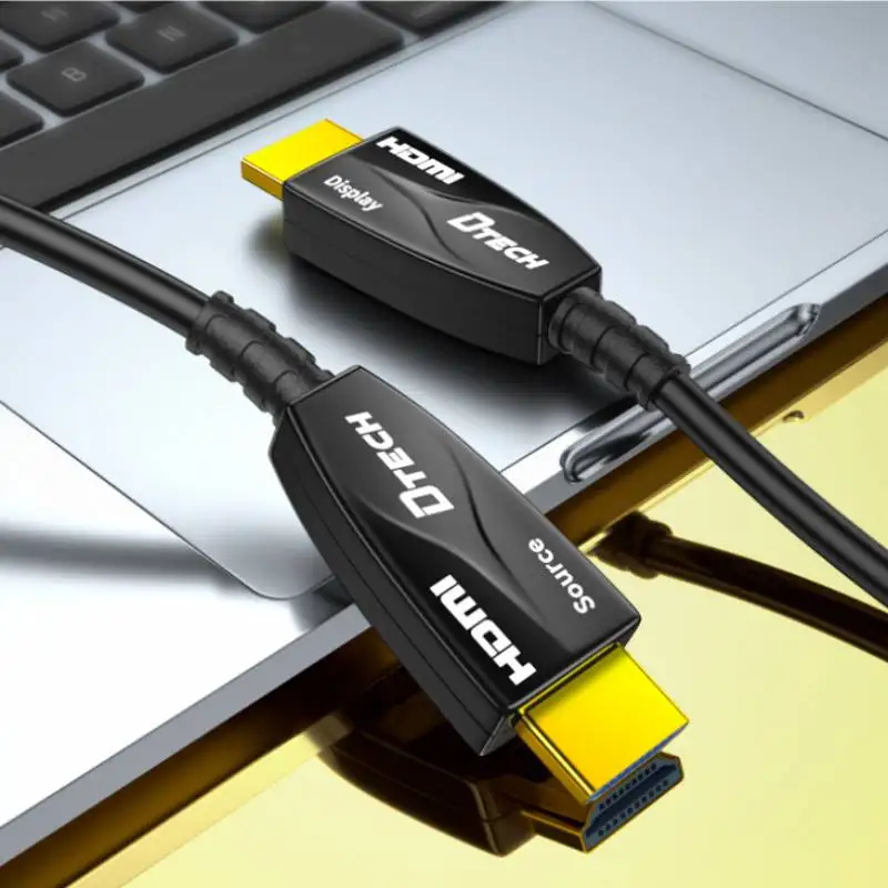 

DTECH 4K HDMI-папа-HDMI-папа 80 м 2,0 оптоволоконный кабель HDMI с черной оболочкой