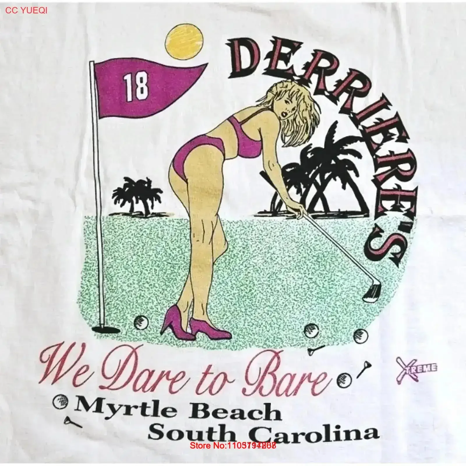 VTG Y2K Derriere's Myrtle Beach South Carolina Gentlemen's Strip Club T Shirt XL vintage Washed Casual Stretched vintage