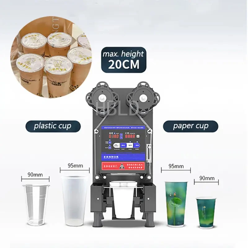 Commercial Milk Tea Shop Cup Sealing Machine Automatic Drink Soybean Milk Bubble Tea Cup Sealing Machine
