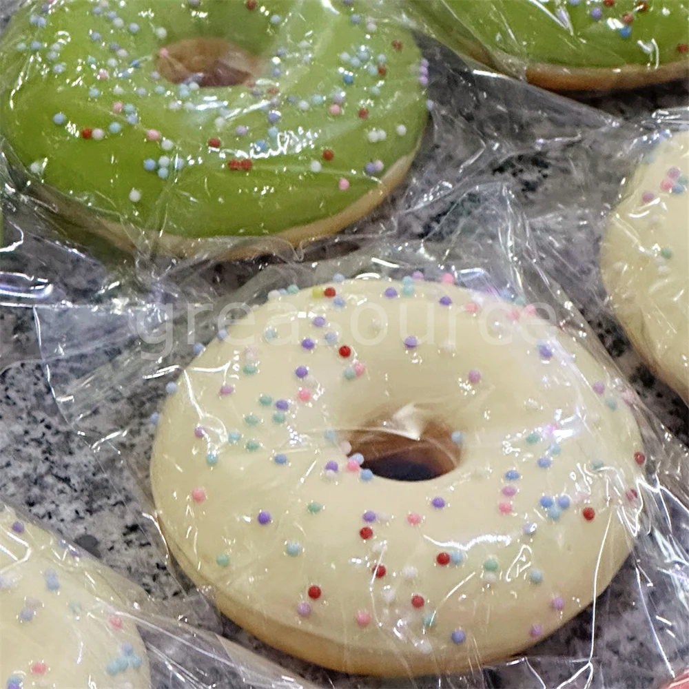 Modelo de donut para pastel, decoración de superficie, Chocolate oscuro, cuentas de azúcar blanco, cepillo suavemente, postres curativos rociados, horneado casero