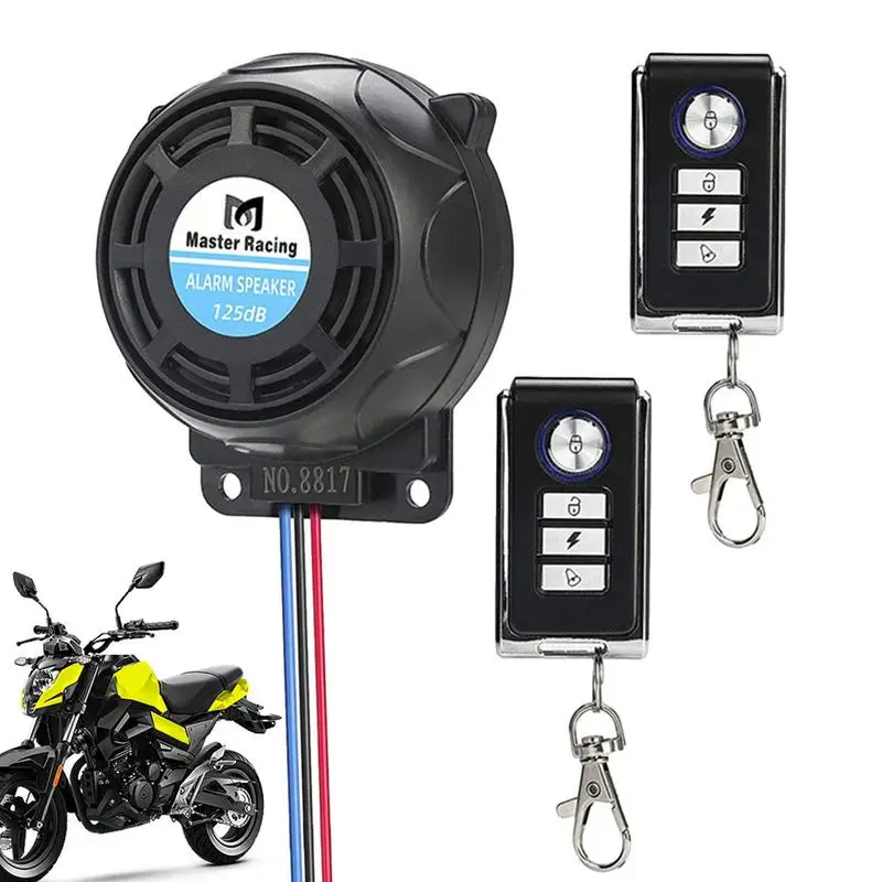 Anti-theft Motorcycle Alarm Bike Anti-theft Alarm Anti-interference Metal Antitheft Products E-Bike 125dB Sound Vibration Alarm