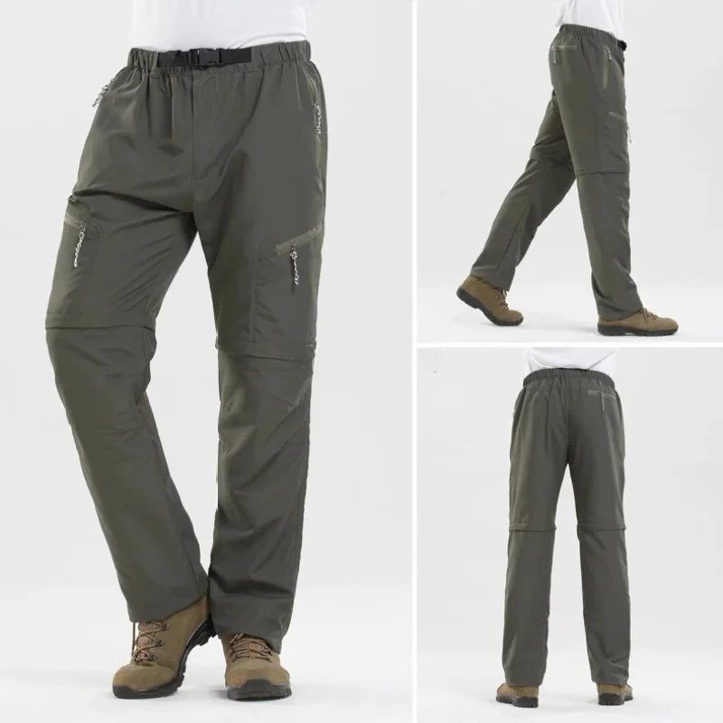 2026Spring Summer Outdoor Pants Men Quick Dry Convertible Pants Men Hiking Lightweight Fishing Zip Off Cargo Work Pants Trousers view 5