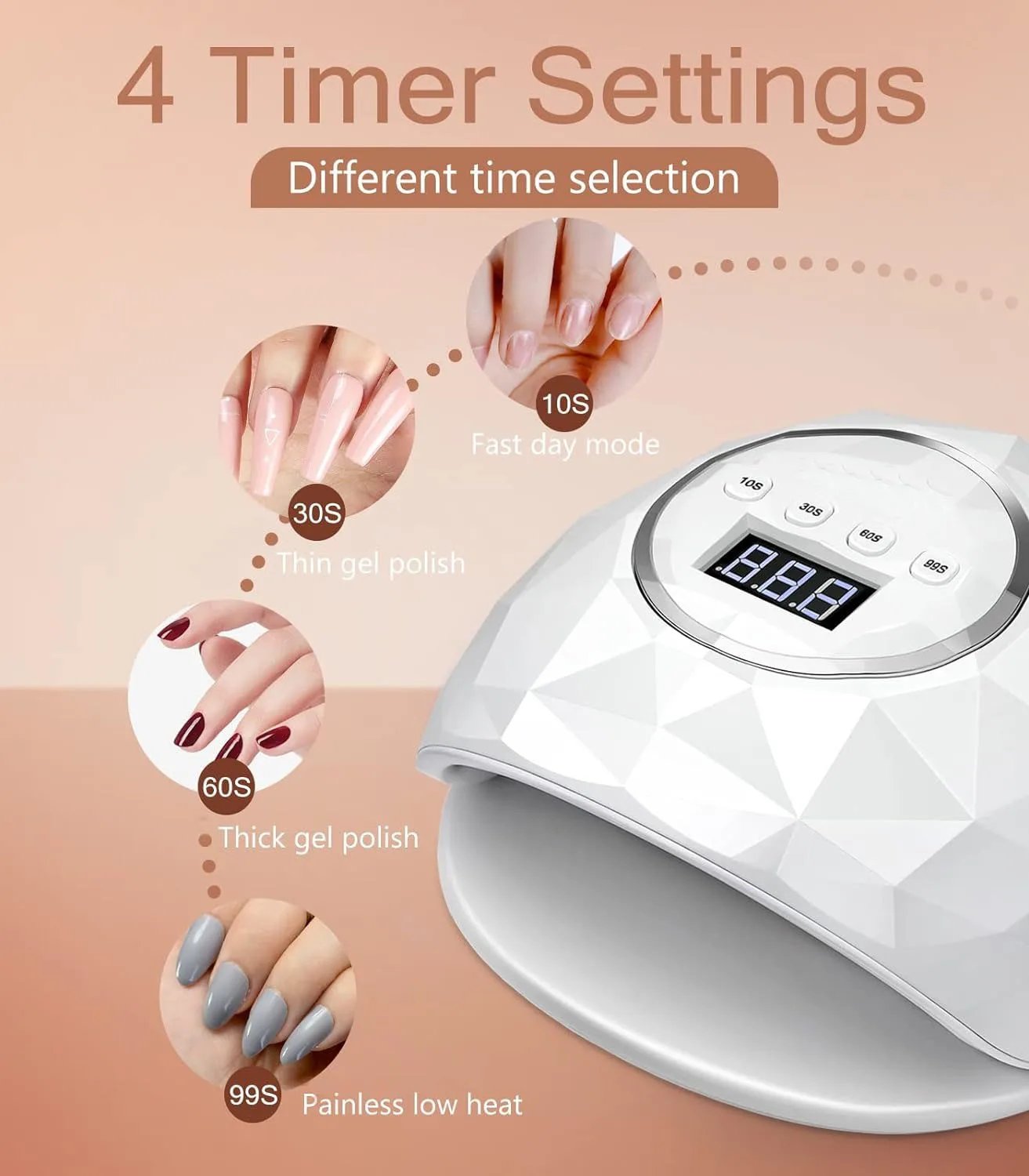 86w UV LED Nagel trockner mit 39 Perlen 4 Timer profession elle Lampe für Maniküre Gel Nagellack Härtung strock ner für zu Hause und Salon