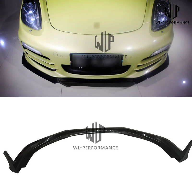 High Quality Carbon Fiber Unpainted Car Body Kit Fornt Bumper Splitter For Porsche Boxster Cayman 981 16-18