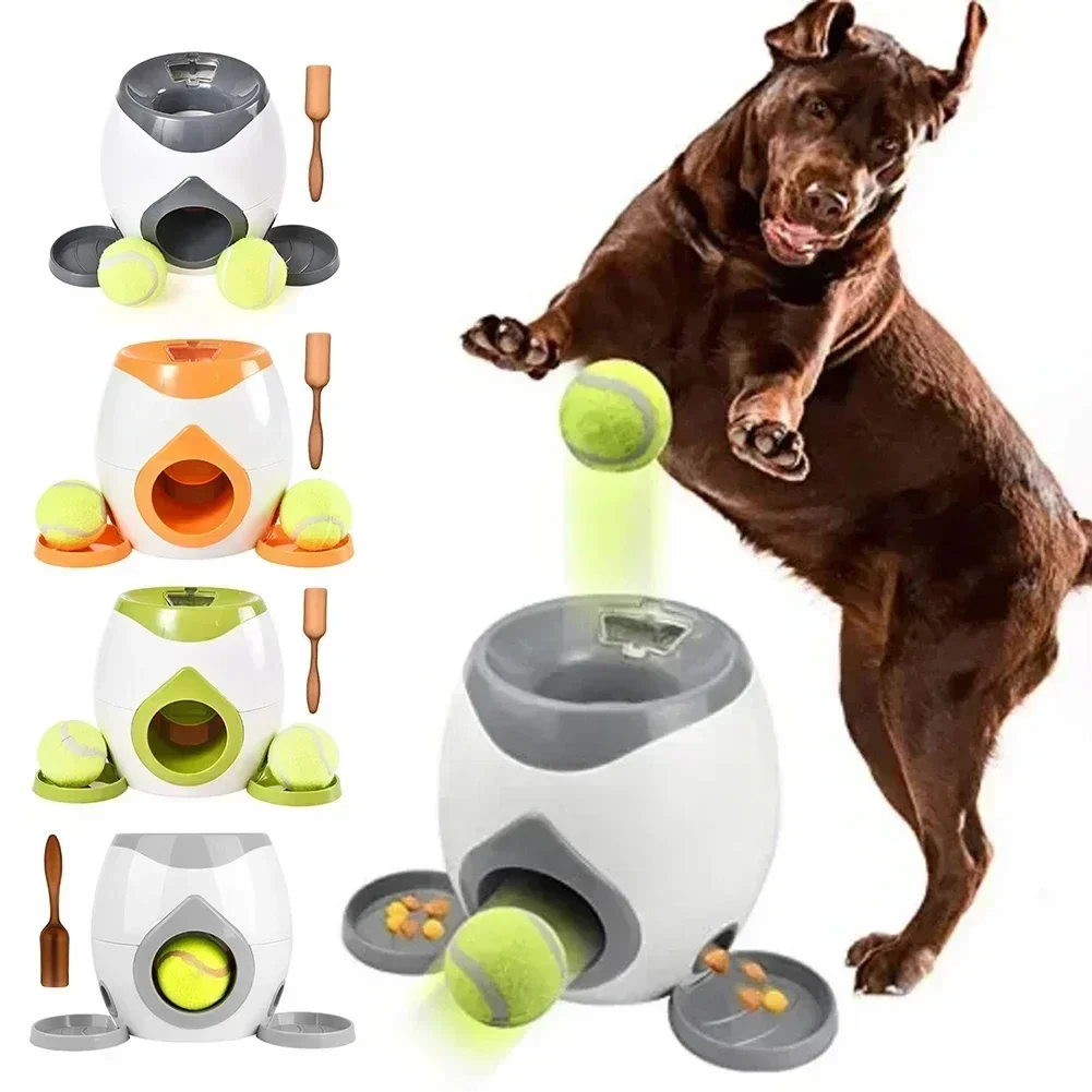 

Interactive Pet Training Launcher: Automatic Ball & Feeder Combo for Dogs & Cats - Fun Reward Game Tool