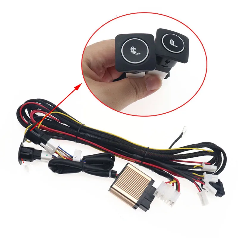 Universal 12V Heated  Seat covers Switch for Car Vehicle SUV Seat Heater Pads Switch 3 Gear