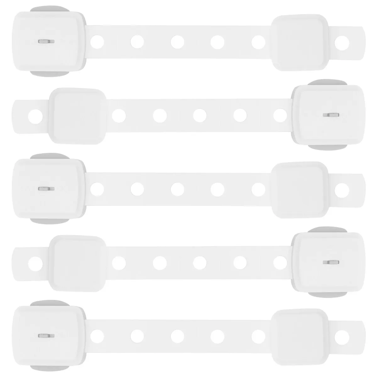 5Pcs Drawer Safety Locks White Cabinet Latch for Refrigerator Toilets Drawers Doors Home Security Locks No Glue No Marks