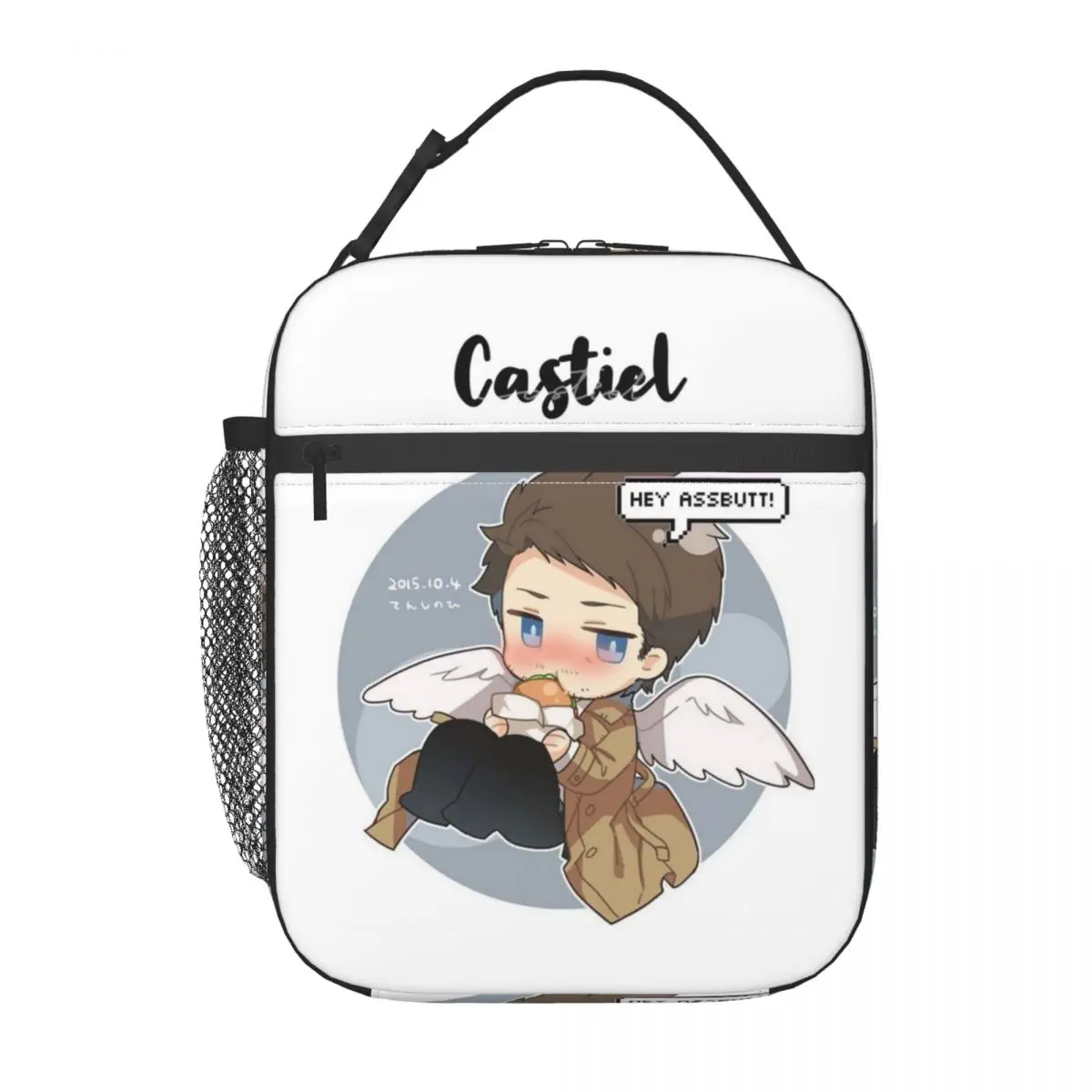 

Изолированная сумка для обеда с эмблемой ФБР Castiel для женщин и детей, портативные коробки для еды, термосумка для обеда