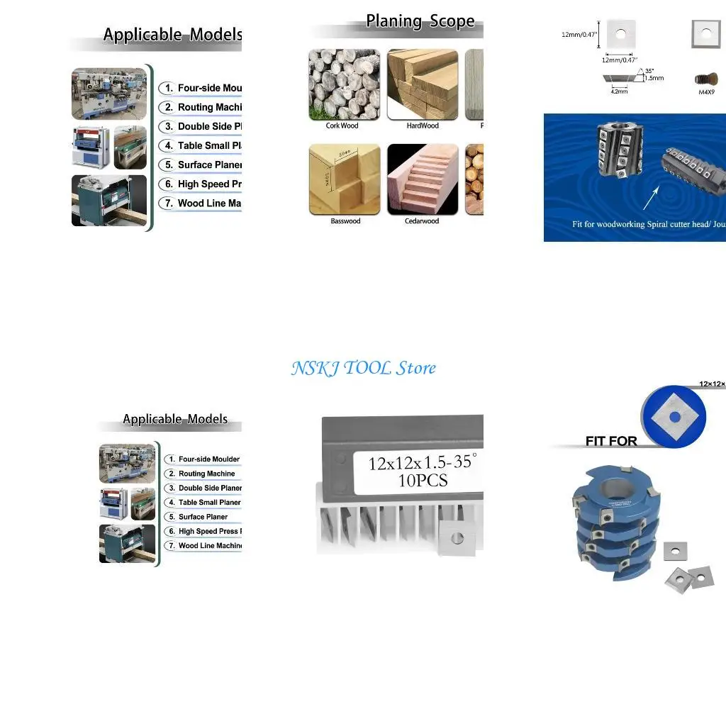 L8RC 10PCS12MM Cutter Crotter 12mm إدراج قاطعات استبدال مربع