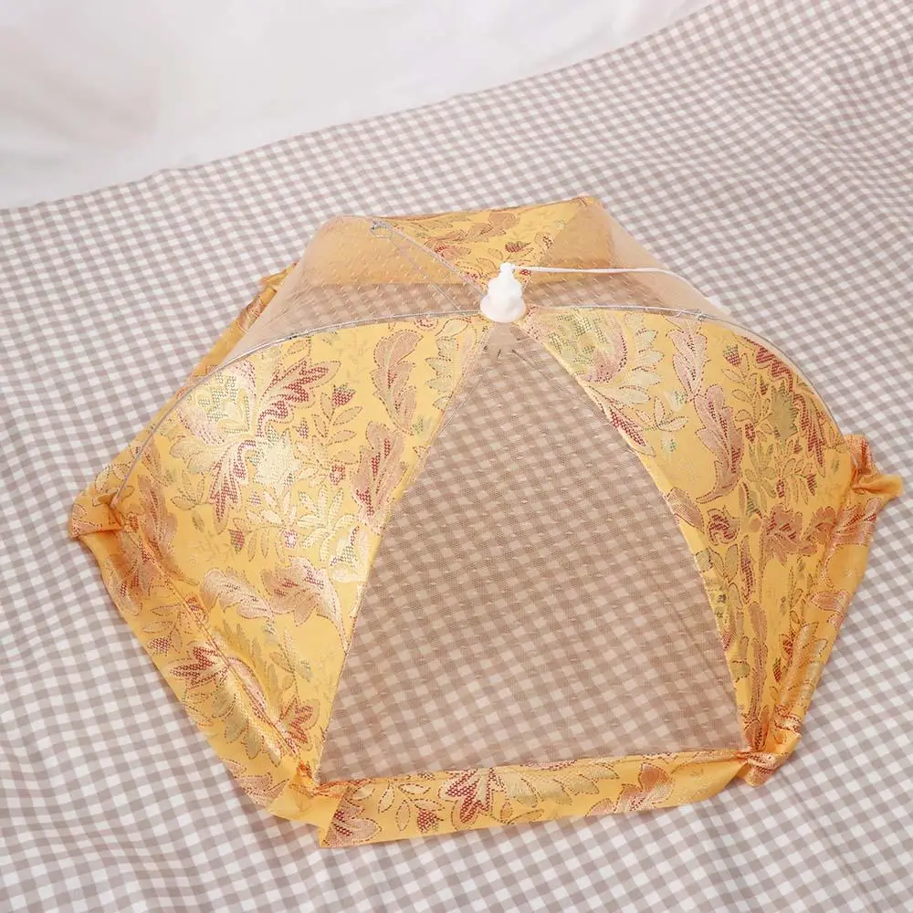 Dustproof Stain Proof Dining Table Dish Tent Umbrella Shape Lace Fabric Kitchen Gadgets Food Cover Table Cover Food Lid
