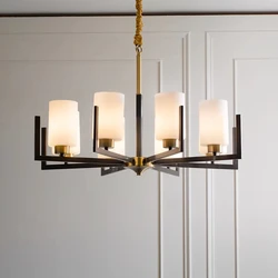 Modern Led Chandelier Nordic Living Room Lamp Retro Simple Dining Room Decoration Iron Art LED Hanging Lamps Pendant Light