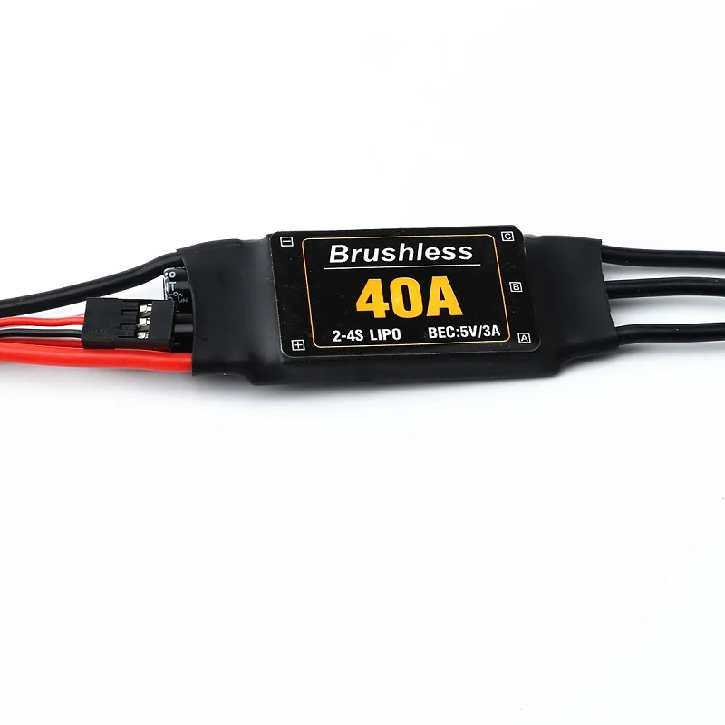 1pc 40A Brushless ESC 2-4S Electronic Controller Accessories With 5V 3A UBEC 3.5MM Banana Head For RC FPV Quadcopter Helicopter