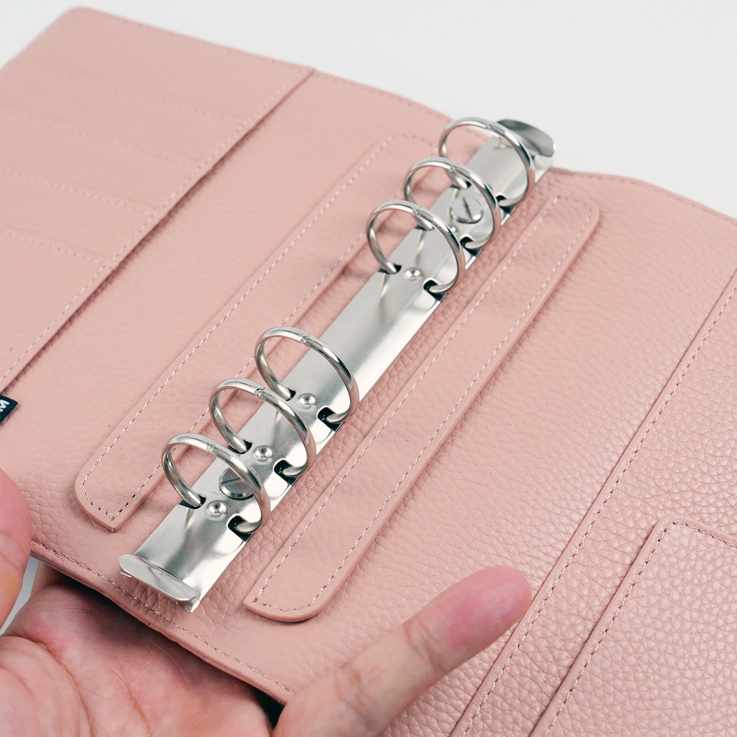 Moterm Clip per raccoglitore ad anelli a spirale in metallo formato A6 con 2 paia di viti per cartella di file con clip per raccoglitore per notebook diario