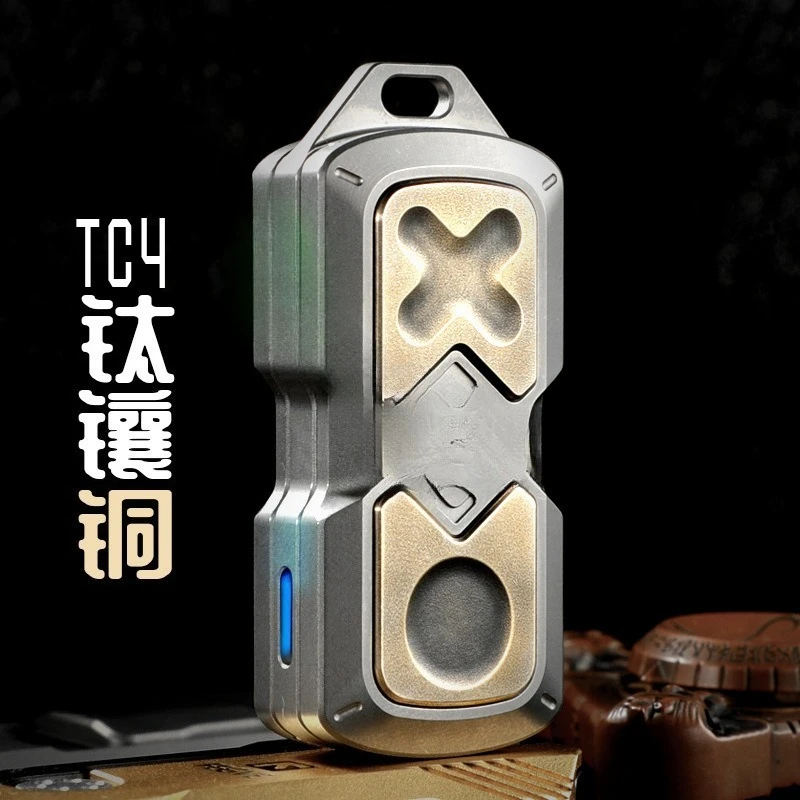 push card, titanium alloy edc toy popping coin card, three-layer decompression artifact, magnetic metal fingertip