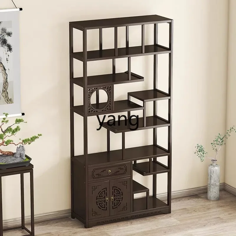 LMM  New Chinese Bogu Rack Storage Non-Solid Wood Duobao Pavilion Tea Display Rack Household