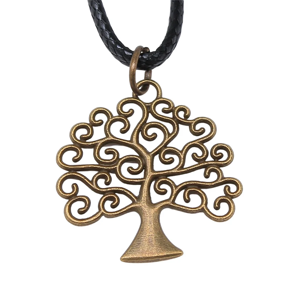 Tree Of Life Pendant Necklace Vintage Plant Sacred Charm Necklaces Nature Spiritual Amulet Jewelry Gift
