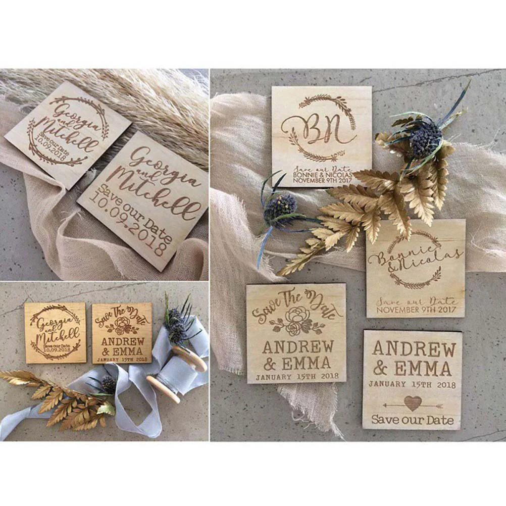 

30Pcs Square Wooden Pieces Natural Blank Wood Slices for DIY Hand Craft Decoration Wooden Pieces Hand Made Wood Craft