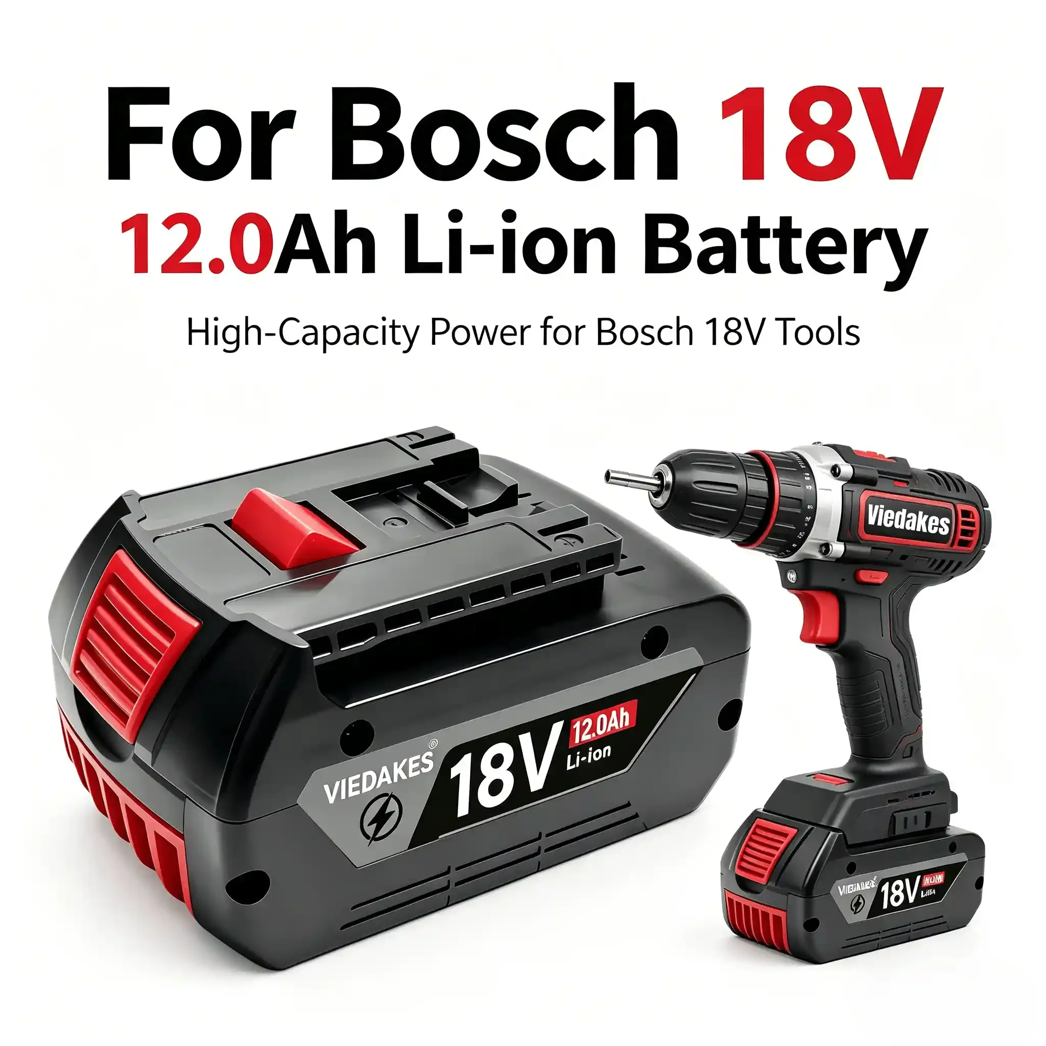 

For Bosch 18V Battery ProCORE 10.0Ah Durable High Power Battery Stable Cycle Life Reliable 18V Power Tool Lithium Battery